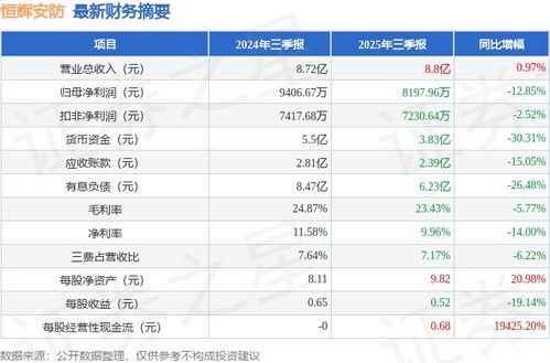恒輝安防2025年三季報簡析 增收不增利，應收賬款高企，安全評價業(yè)務引關注